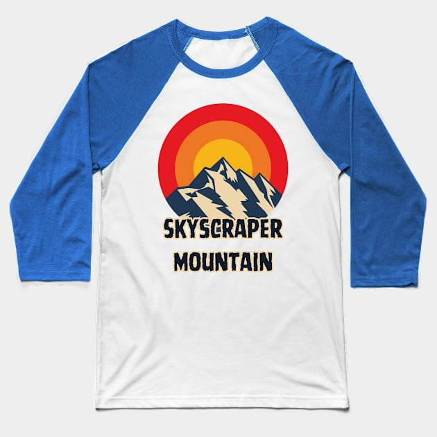 Skyscraper Mountain Baseball T-Shirt by Canada Cities